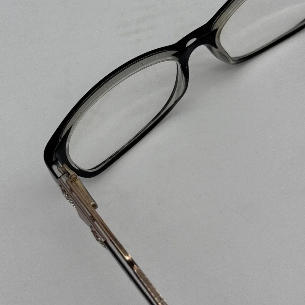 BEBE LADY VEGAS BB 5082 001 JET BLACK GOLD AUTHENTIC FRAMES EYEGLASSES 52-16